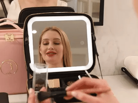 Organizador de maquillaje portátil LUMIGLAM™ con espejo LED