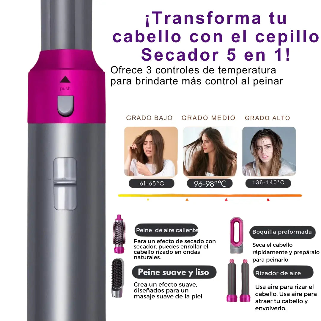 Cepillo Secador AirGlam™ 5 en 1 Envio GRATIS