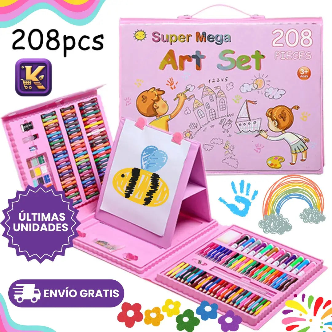 KIT DE ARTE MALETA X 208 PIEZAS